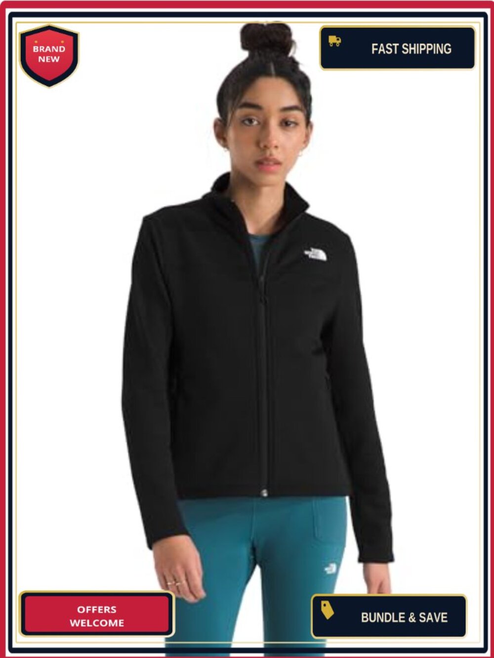 Women's Cedar Trail Grid Fleece Jacket Zip Pockets Reinforced Binding